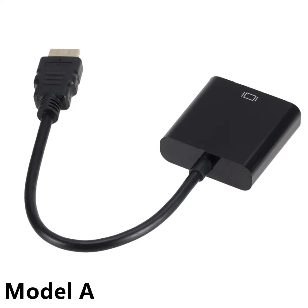 Cavo convertitore da HDMI a VGA compatibile con alimentatore Audio 3.5 adattatore HDMI maschio a VGA femmina per Laptop PS4 TV Box Xbox TV