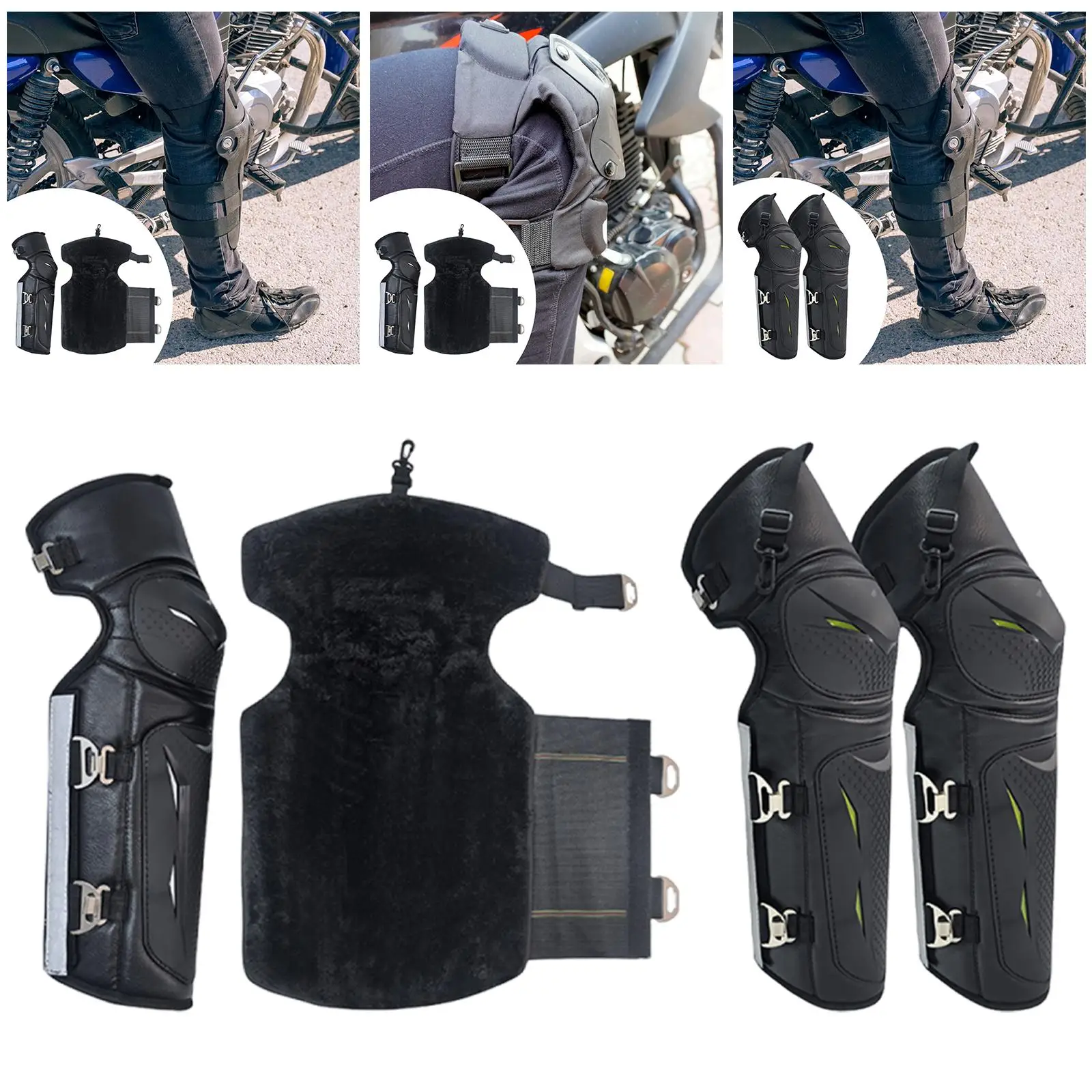 오토바이 무릎 정강이 보호대 성인용 고성능 충격 방지 보호 장비 낚시 스키 로..