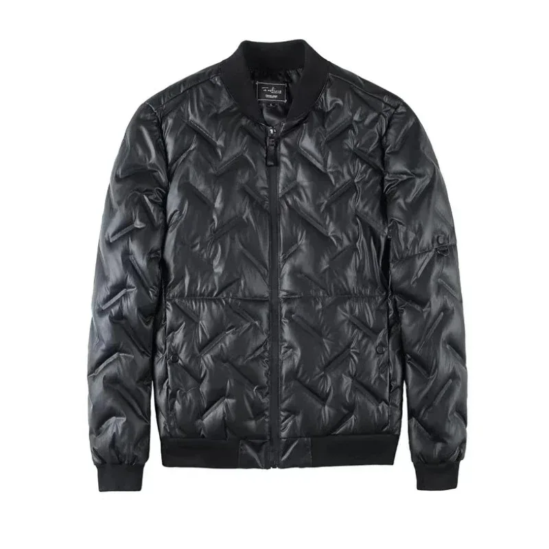 2023 Winter Lightweight Short Down Jacket Men Fashion Slim Casual Stand Collar Thickened and Warm Jackets Social Men Clothing