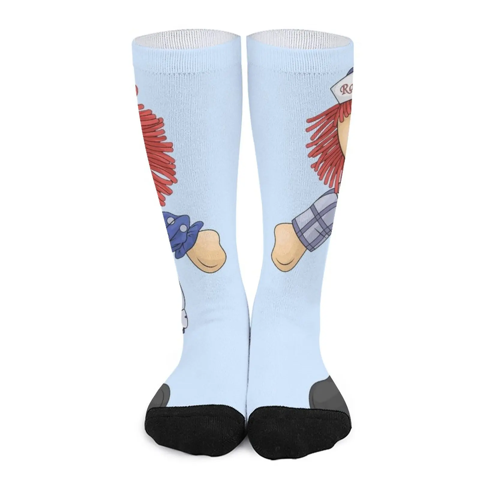 Raggedy ann and raggedy andy Socks Sports socks retro black socks портативная акустика borofone br12 amplio sports black