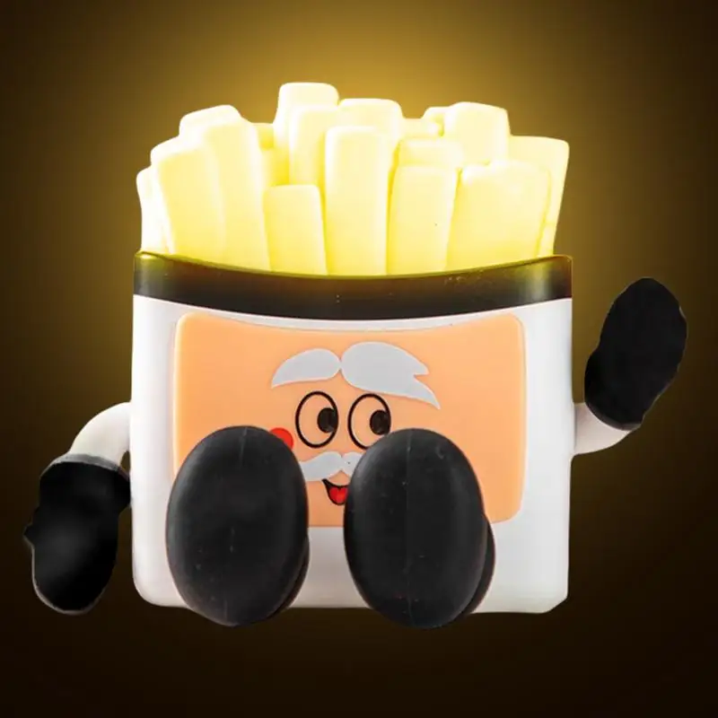 

Ночные светильники в форме картофеля фри, мягкая искусственная инновационная настольная лампа, портативная перезаряжаемая универсальная для девочек, мальчиков и детей