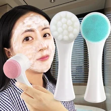 

Double sided cleansing brush Deep Pore Cleaner exfoliating facial scrub brush