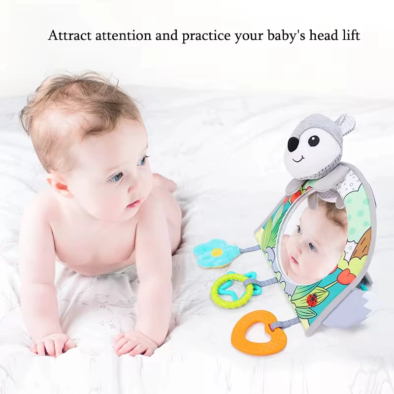 Infant Rear Seat Mirror with Sensory Toys