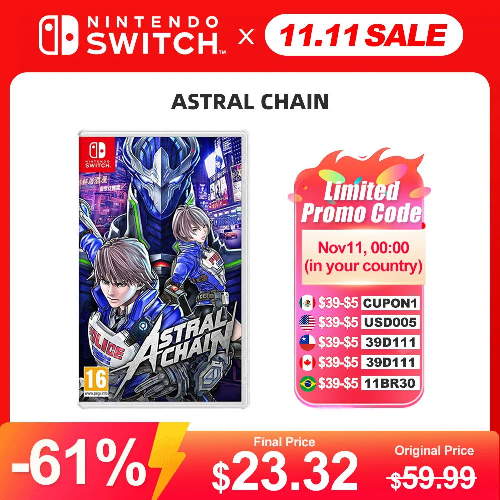 Nintendo switch game ASTRAL CHAIN 100% Official Original Physical Game Card Action Genre for Switch OLED Lite Console