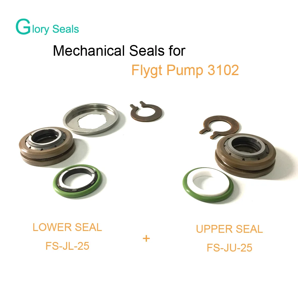 

FS-JU-25 FS-JL-25 25mm Flygt Mechanical Seals Upper + Lower Mechanical Seal for Flygt and pump 3102 5pcs/lot