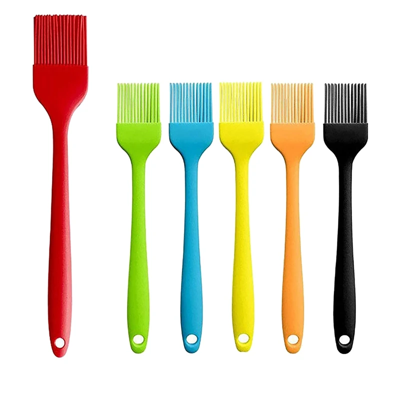 

Красивая силиконовая кисть для готовки, устойчивая к высоким температурам, кисть для выпечки, барбекю и кухни, набор из 6 шт.