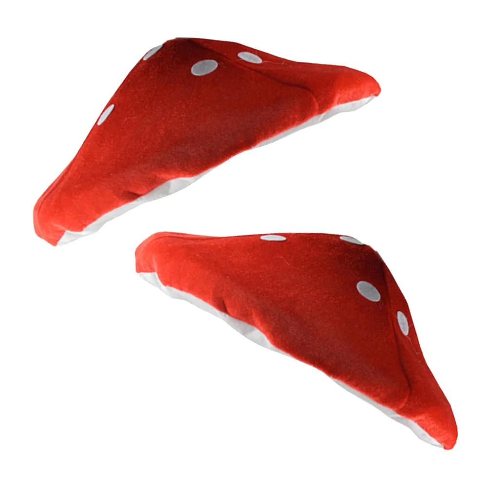 2pcs Decor Mushroom Hats Cartoon Party Costume Hat Kids Mushroom Hat for Party mushroom shaped hats funny red mushroom hats
