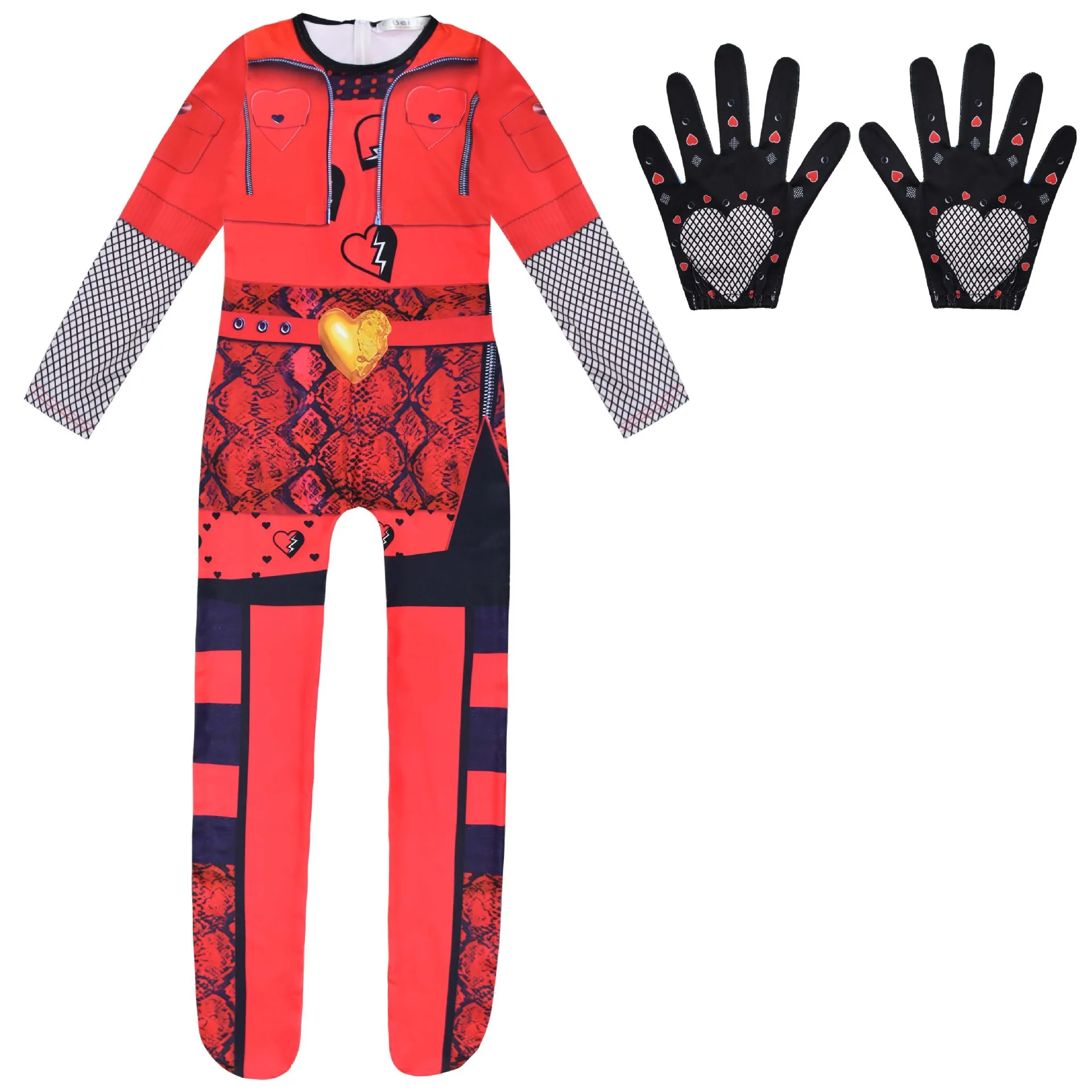 Disfraz de Cosplay rojo de Descendants 4 para niñas, disfraz de Cosplay de The Rise of Red Chloe, traje de fiesta de Halloween de princesa para niñas