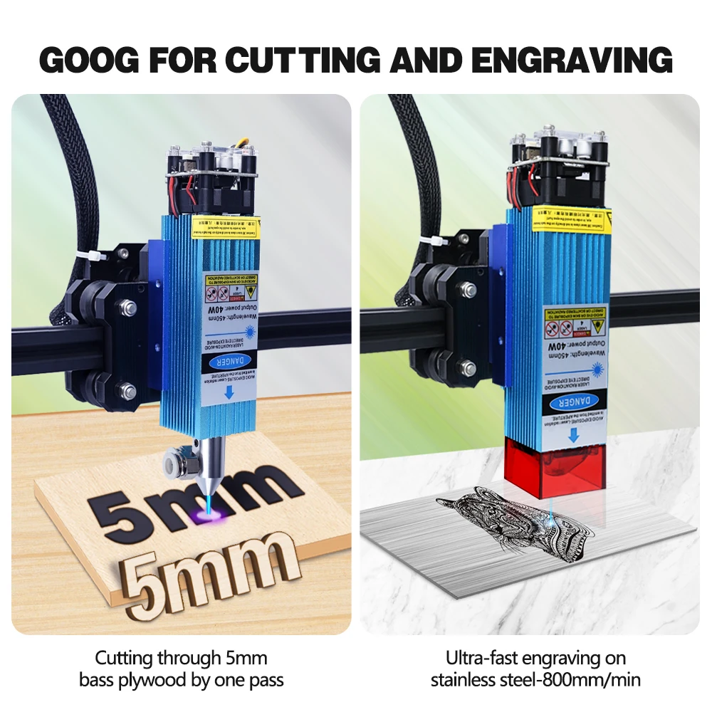 40W Fixed Focus Laser Fixed Focus Laser Head 450nm Metal Wood Acrylic Laser Engraving