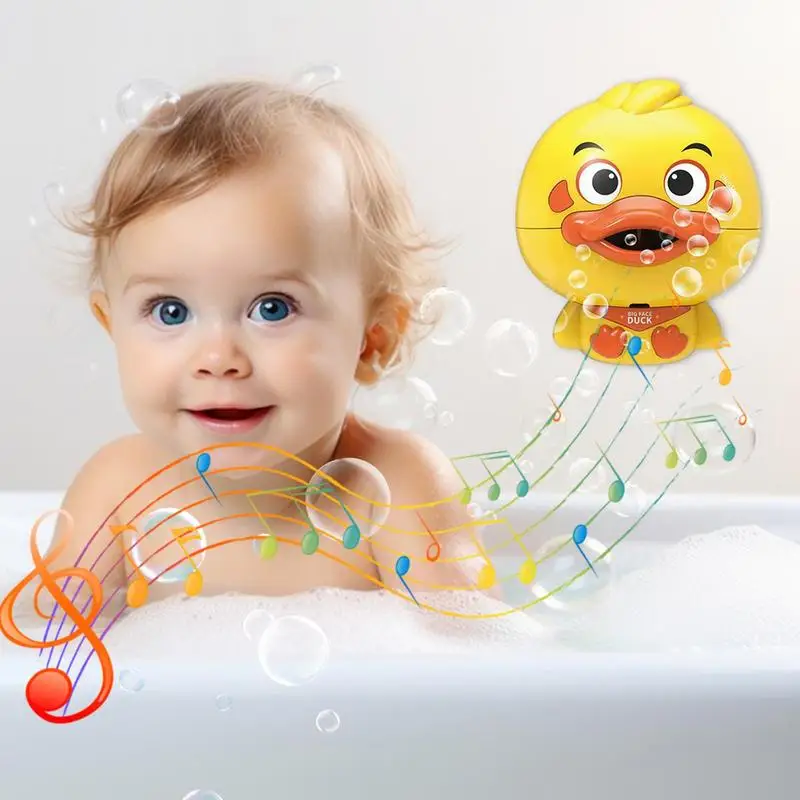 Bath Bubble Maker Cute Duck Shape Electric Music Automatic Soap Maker With 12 Songs Baby Bath Toy Bathroom Toys For Children Kid 2