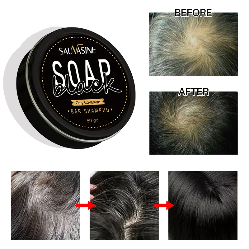 Hair Shampoo Bar Gray Hair Polygonum Multiflorum Dye Canas Dye Shampoo Black Soap White To Black Cover for Hair Dye Shampoo Plant Shampoo Soap Hair Shampoo Hair Darkening Soap