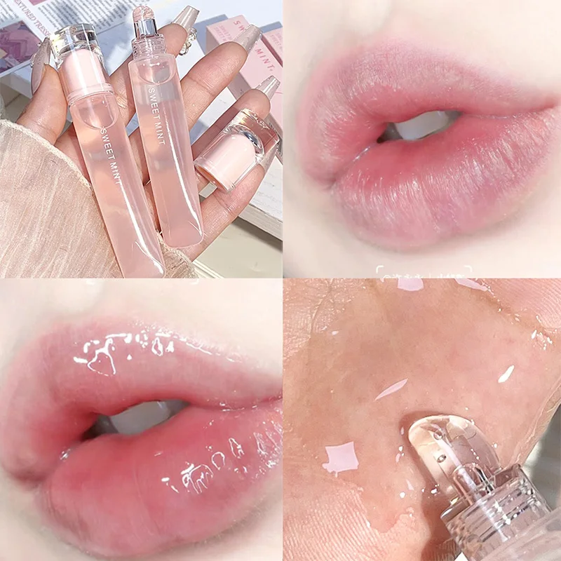 Plumping Jelly Lip Gloss Lasting Moisturizing Transparent Lip Oil Lip Gloss