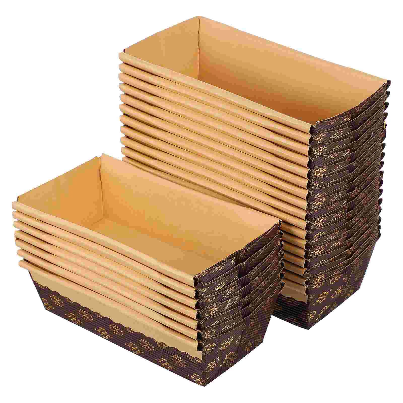 

Baking Pans Paper Pan Loaf Bread Mold Toast Disposable Cakes Food Containers Liner Corrugated Storage Takeout Kraft Loft Pastry