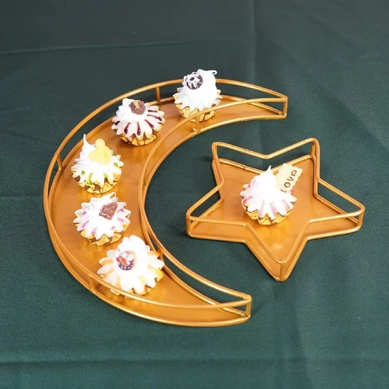 

Украшение для стола Eid Mubarak, 1 шт., 28 см, золотистый и белый цвет, железная подставка для Рамадана, столовое место для хранения в кухне, для свадьбы, вечеринки, фестиваля