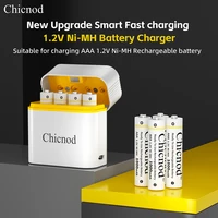 Chicnod AAA Ni-MH Rechargeable Battery Charger Set 4 Slot USB Type-C Smart Fast Charger with 4x AAA 1100mAh Batteries 2