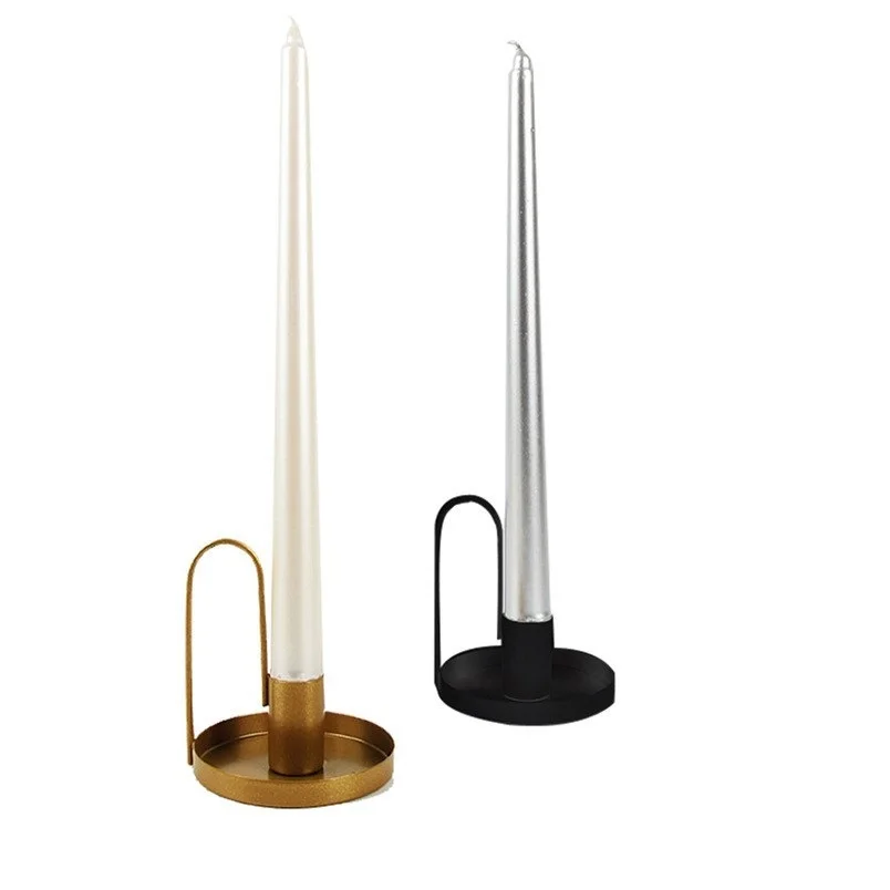 Simple Small Wrought Iron Metal Candle Holder Seat candle holders