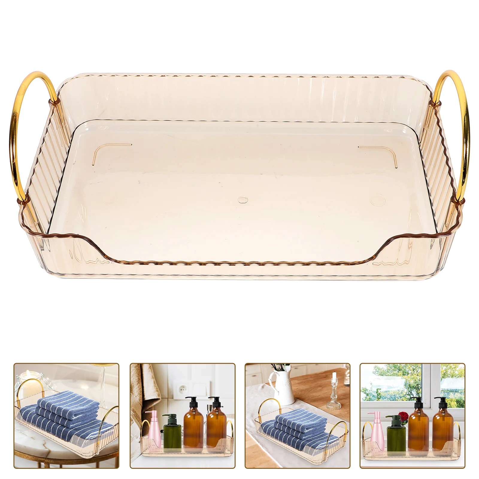 

Organizer Bathroom Accessories Countertop Makeup Shelf Toiletry Storage Rack Cosmetics Holder Tray Corner Plastic Shelves