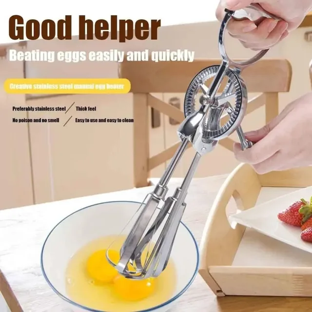 News Hand Crank Egg Whisk Milk Mixer Cream Butter Blender Stiring Foam Mixer Kitchen Cooking Tool Kitchen Utensils 2025 3