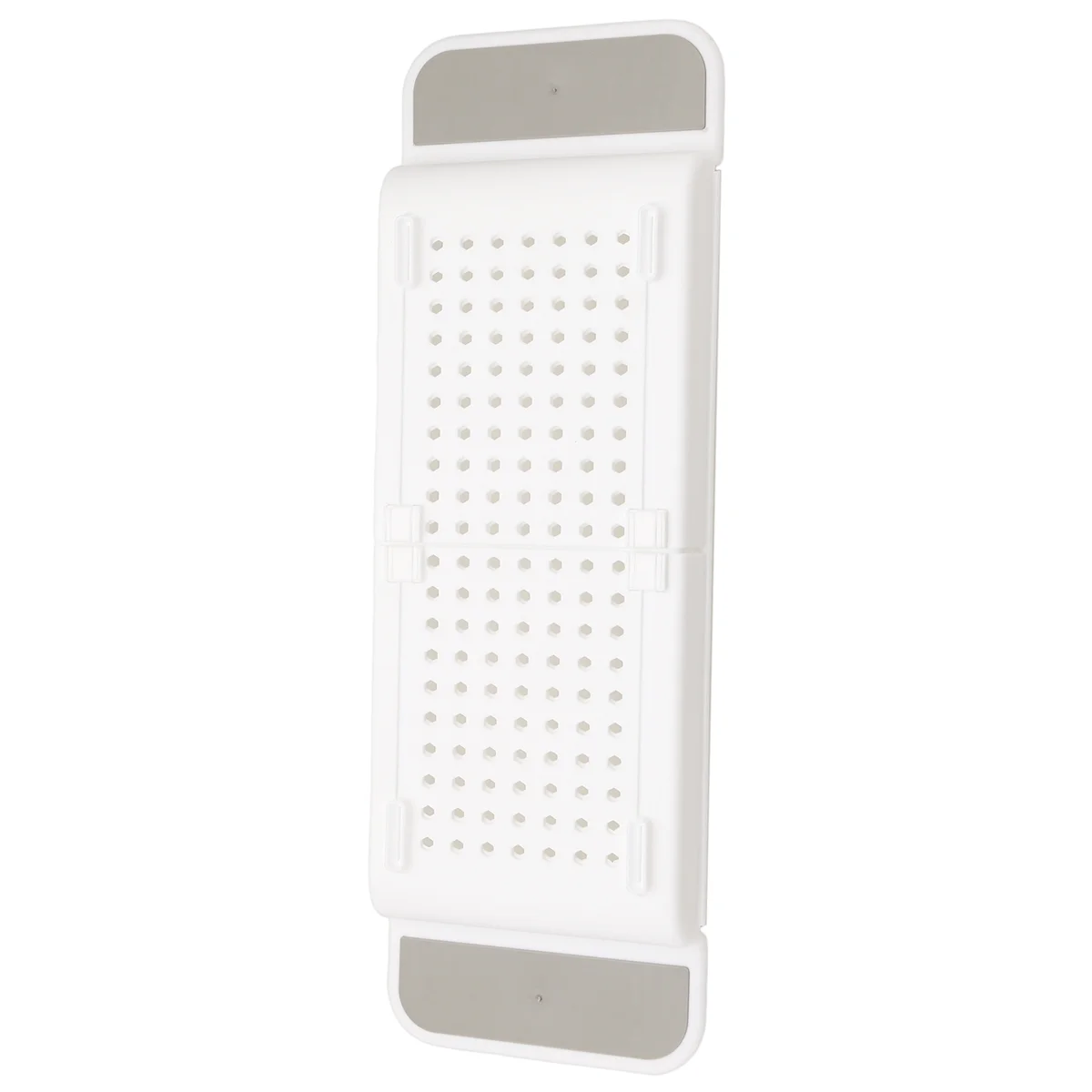BIFI-Retractable Bathtub Storage Rack Bath Tray Shelf Tub Bathroom Tools Towel Storage Shelf Kitchen Sink Drain Holder White