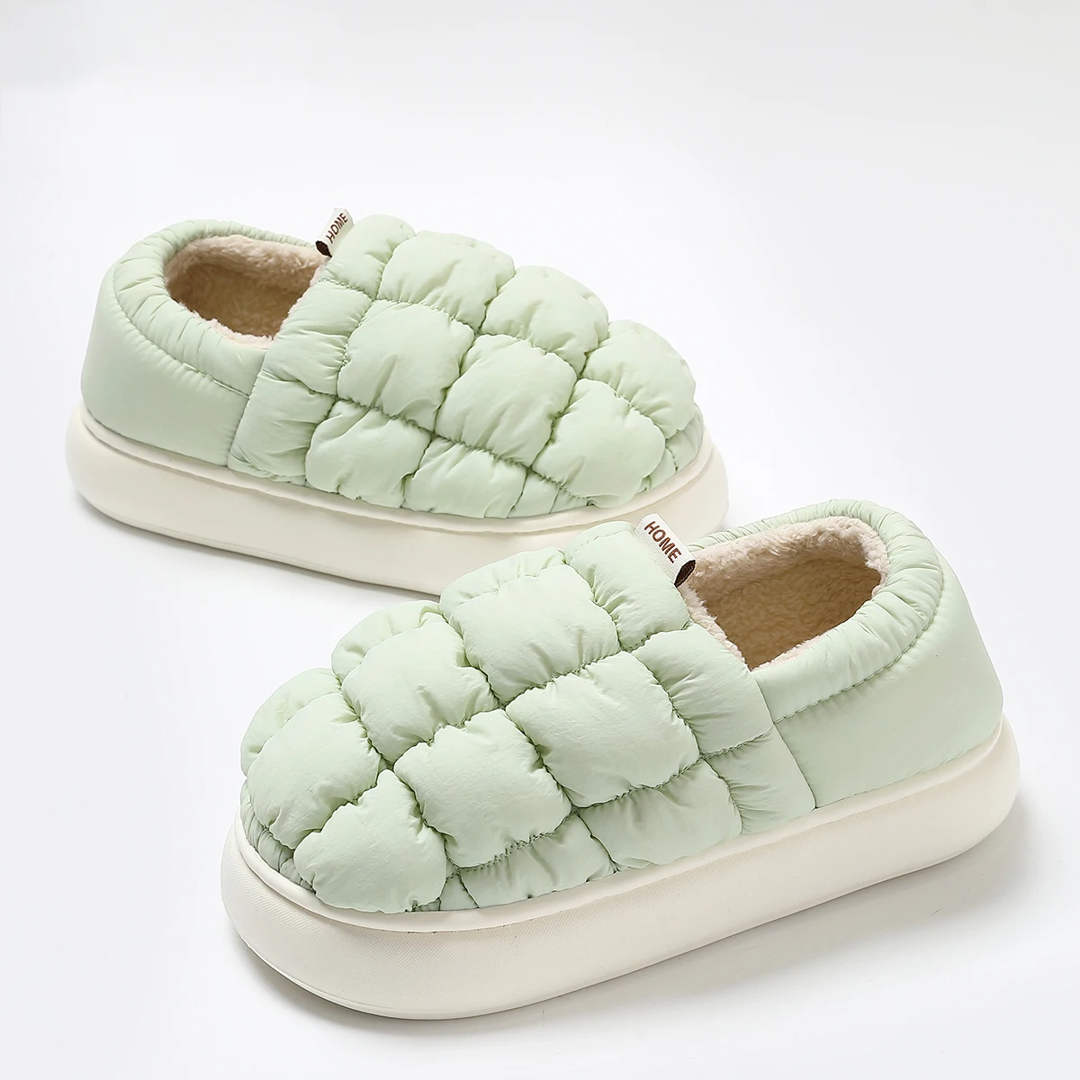 Womens Mens Winter Warm Cotton Padded Slippers Thick Sole Down Waterproof Snow Boots Female 2024 Non Slip Platform Ankle Botas 5