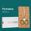 MR.GREEN Facial Hair Scissors Rounded Professional Stainless Steel Mustache Nose Hair Beard Eyebrows Eyelashes Trimming Clippers 6