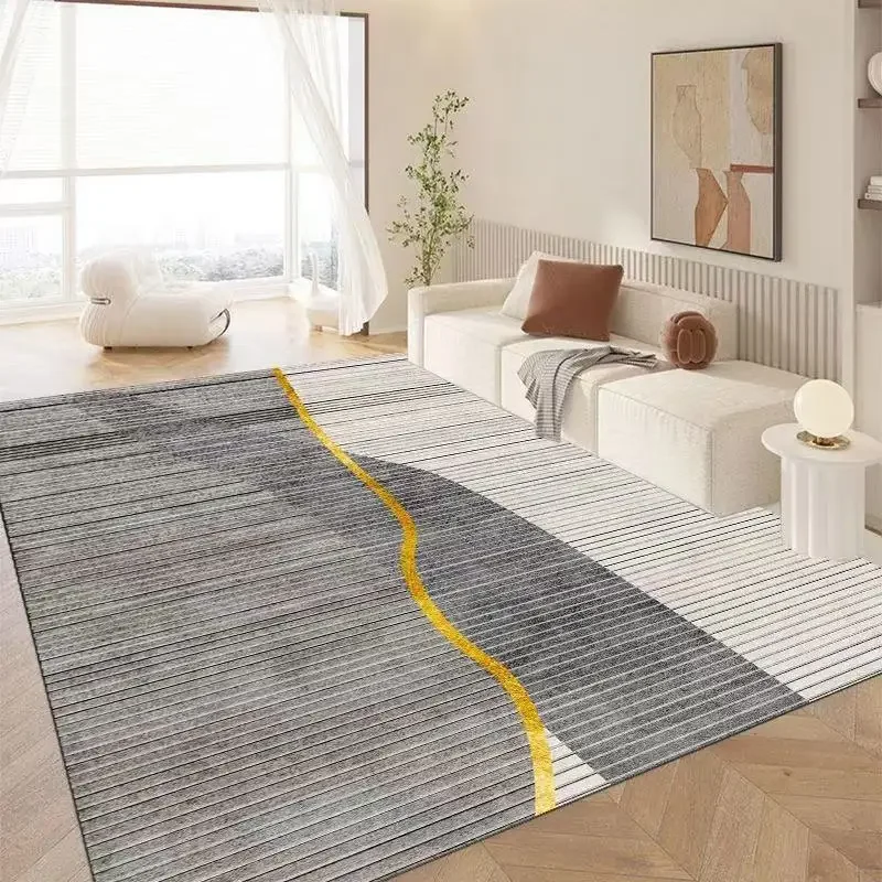 Modern Golden Geometric Carpet for Living Room Large Area Decoration Home Rugs for Bedroom Soft Non-slip 200x300 Lounge Sofa Mat 3