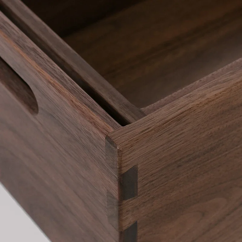 Black Walnut Desktop Storage Box Traditional Dovetail Joint Wooden Organizer Solid Wood Home Decor Box for Office or Living Room 4