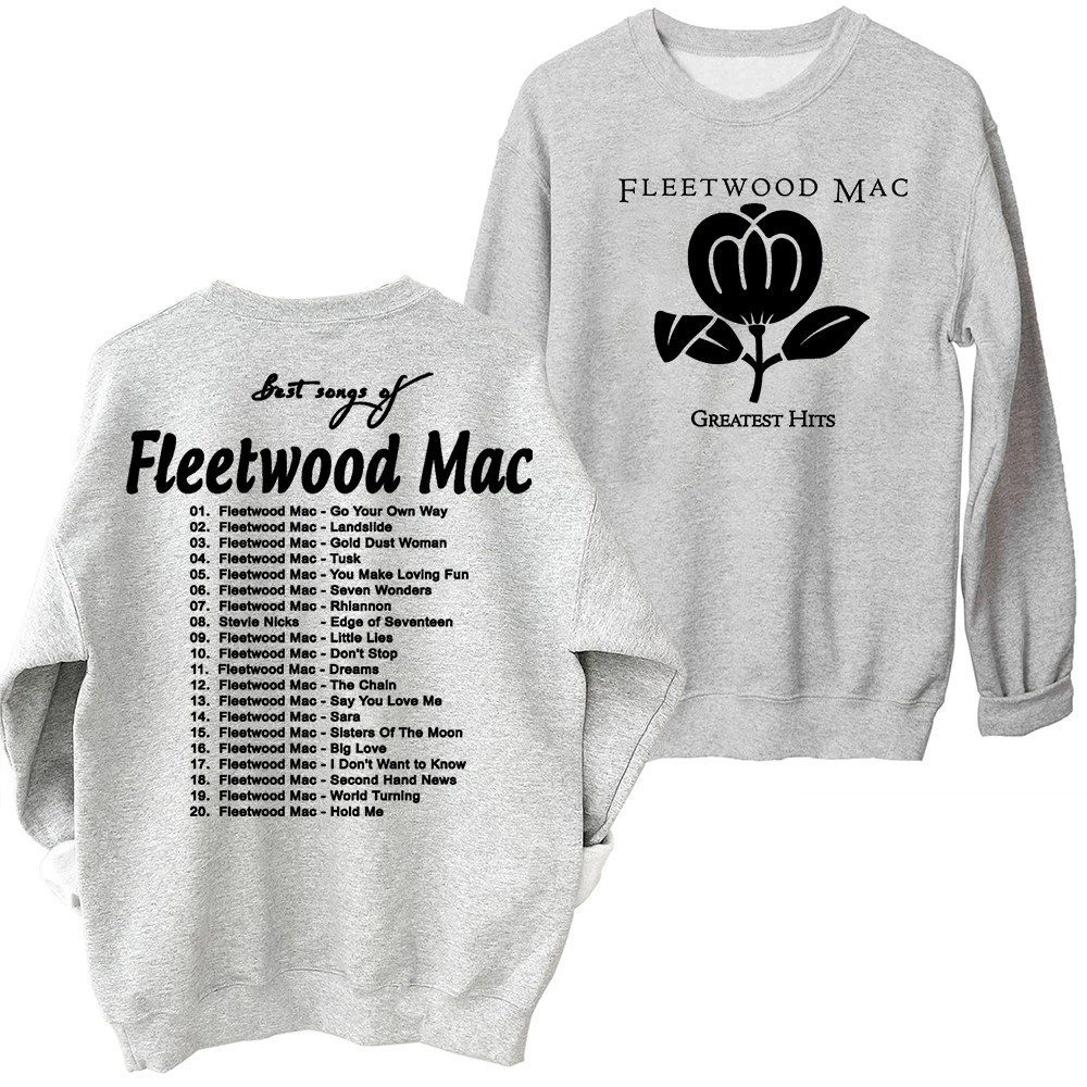 Фото Толстовка Fleetwood-Mac с длинным рукавом и круглым вырезом, большие размеры №3