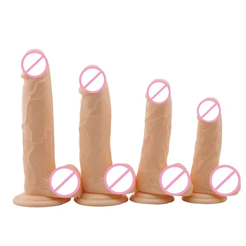 Flesh Realistic Dildo with Suction Cup Artificial Penis Dildo Vibrator Adult Sex Toys for Women Masturbation Simulation Dildo 2