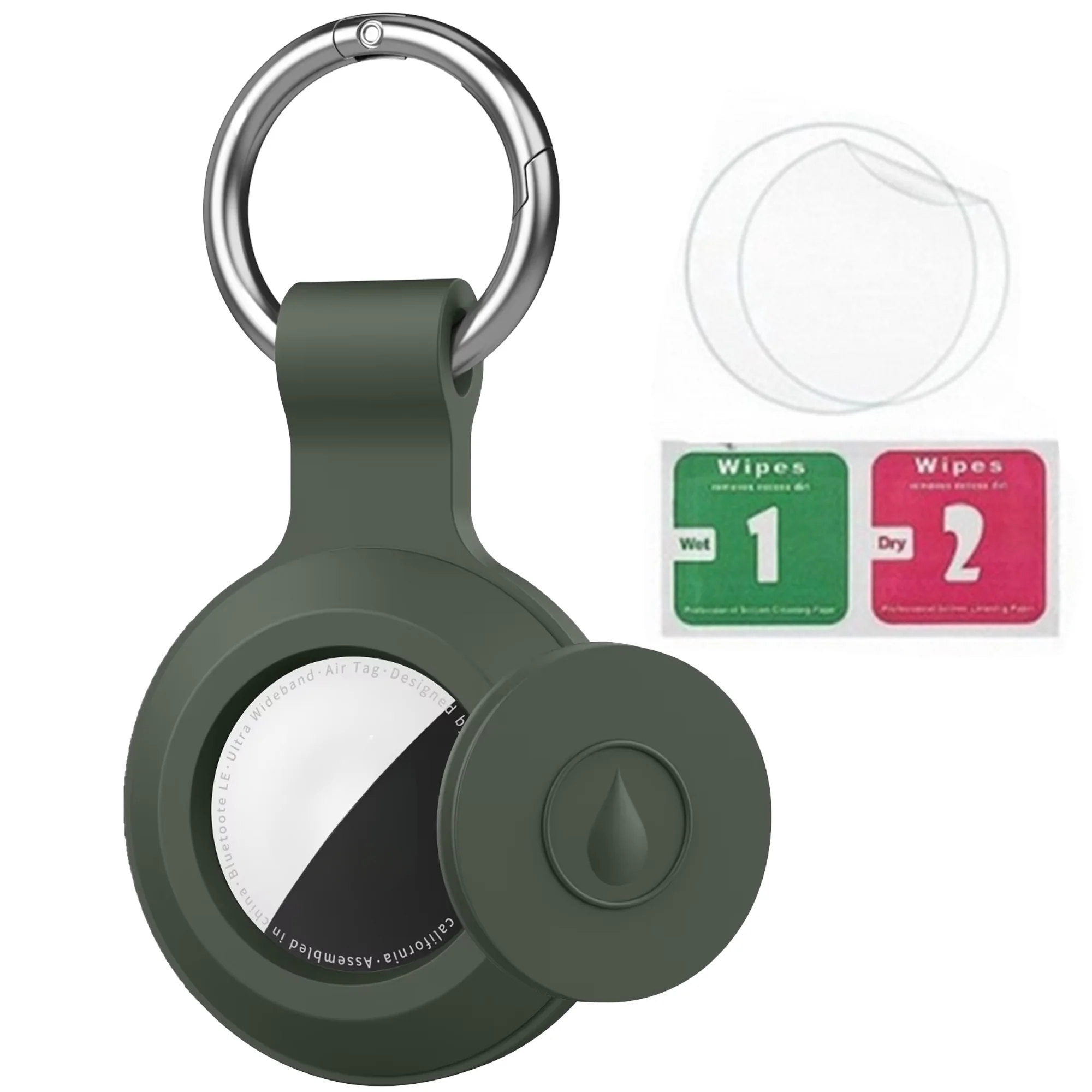 Sturdy Aluminum Alloy Keychain with Protective Cover and Carabiner Attachment