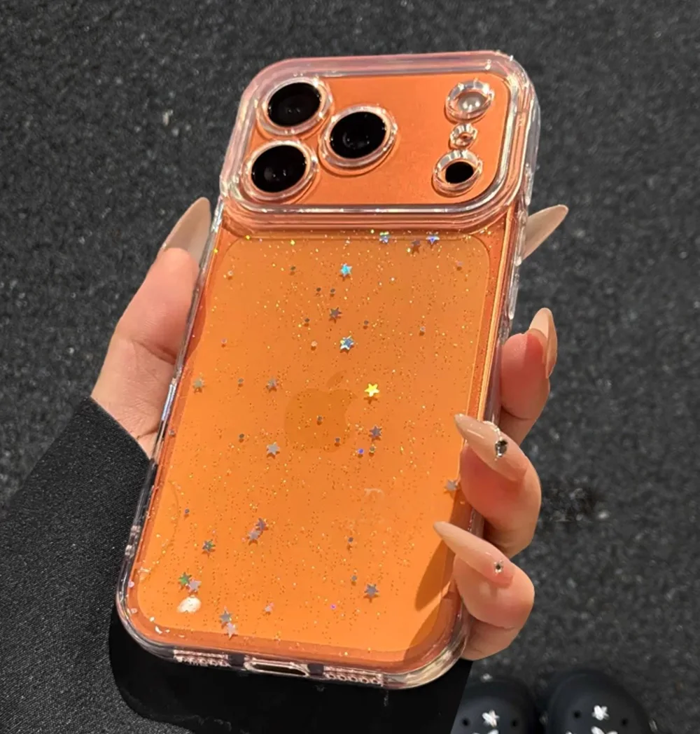 Luxury Bling Star Sequins Glitter Clear Powder Sparkle Phone Case