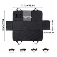 Dog Seat Cover for Back Seat, Waterproof with Mesh Window, Scratch Prevent Anti-slip Dog Bed Car Hammock, Standard 6