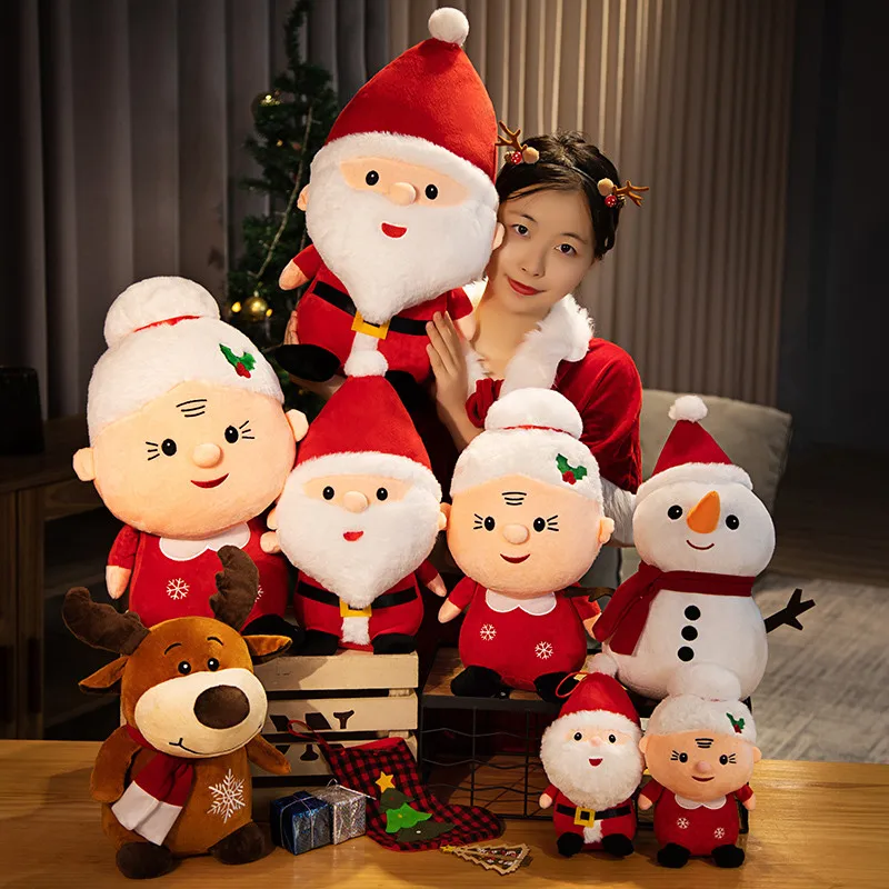 Giocattoli di peluche di Natale 40 CM Renna di Natale Peluche Bambola Babbo Natale Peluche Bambola Carino Animali di Peluche Decorazioni Regali per la