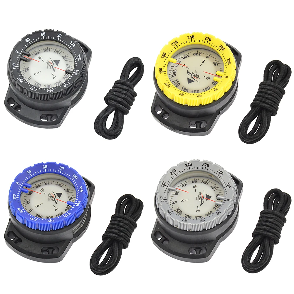 Description Picture 5 of itemBungee Cord Compass Underwater 50m Diving Waterproof Scuba Luminous Diving Campass Watch for Northern Southern Hemisphere
