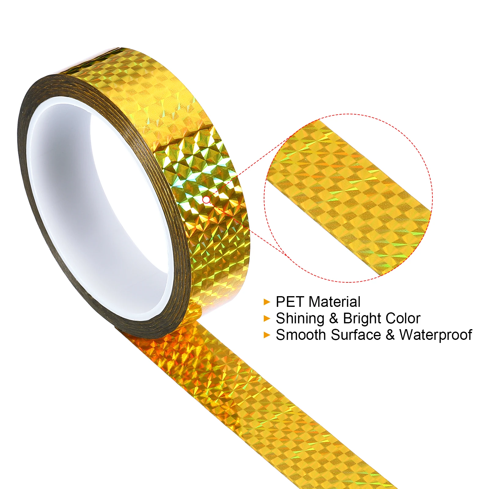 20/25/35mmx50m Prism Tape Holographic Metalized Reflective Decorative Adhesive Masking Tape DIY Art Craft Wrapping Stationery 3
