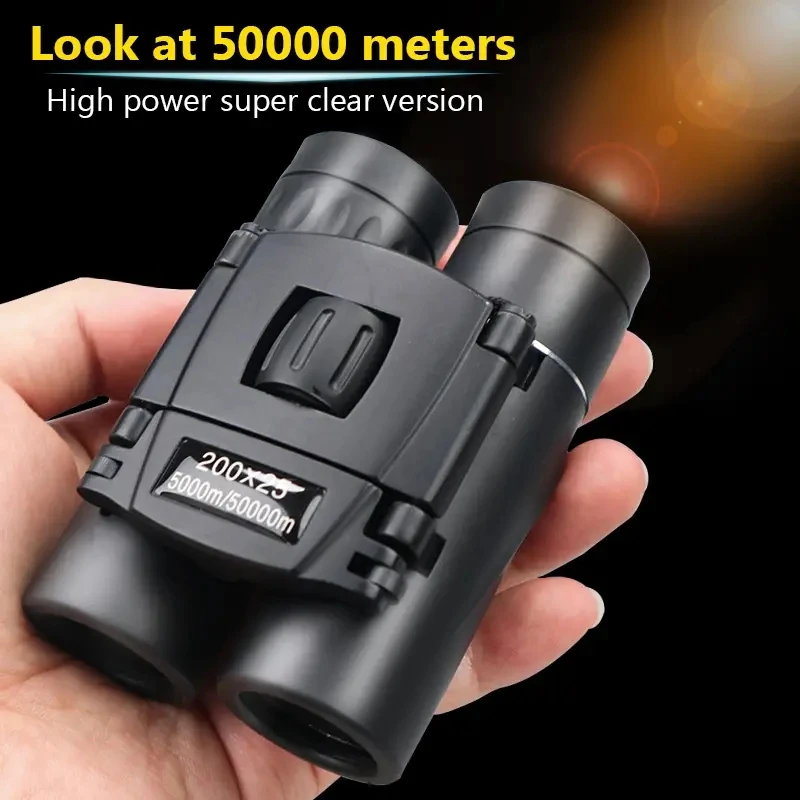 

1pc Mini Portable Zoom HD Telescope Binoculars Powerful 200x25 Folding Long Range Low Light Night Vision Professional