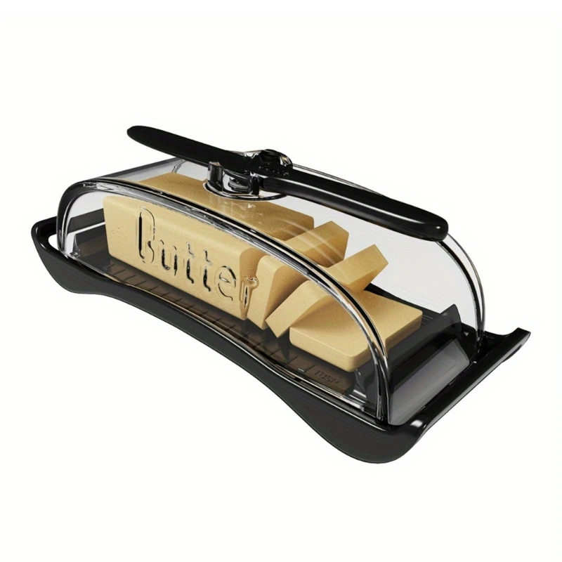 Cheese Butter Dish with Clear Lid Convenient Butter Storage and Easy Cutting Kitchen Supplies Fridges Storage Box