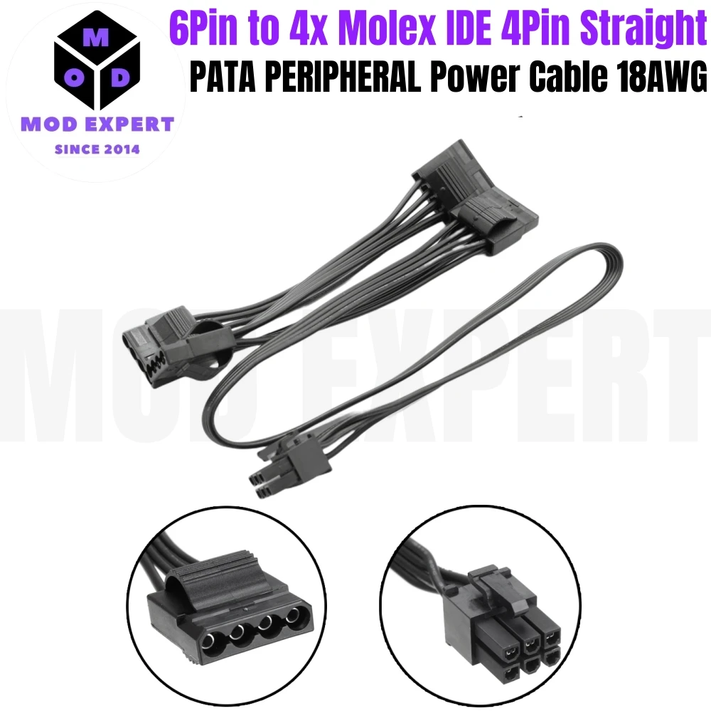 モジュール式電源ケーブル GPU PCIe 8ピン（6+2）、CPU 4+4、SATA