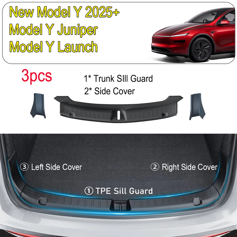Durable Rear Bumper Guard & Cargo Protector Trunk Mat Cover