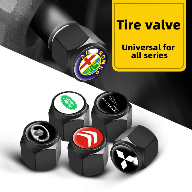 4pcs Metal Car Wheel Stem Covers Tire Valve Caps Accessories for Mazda