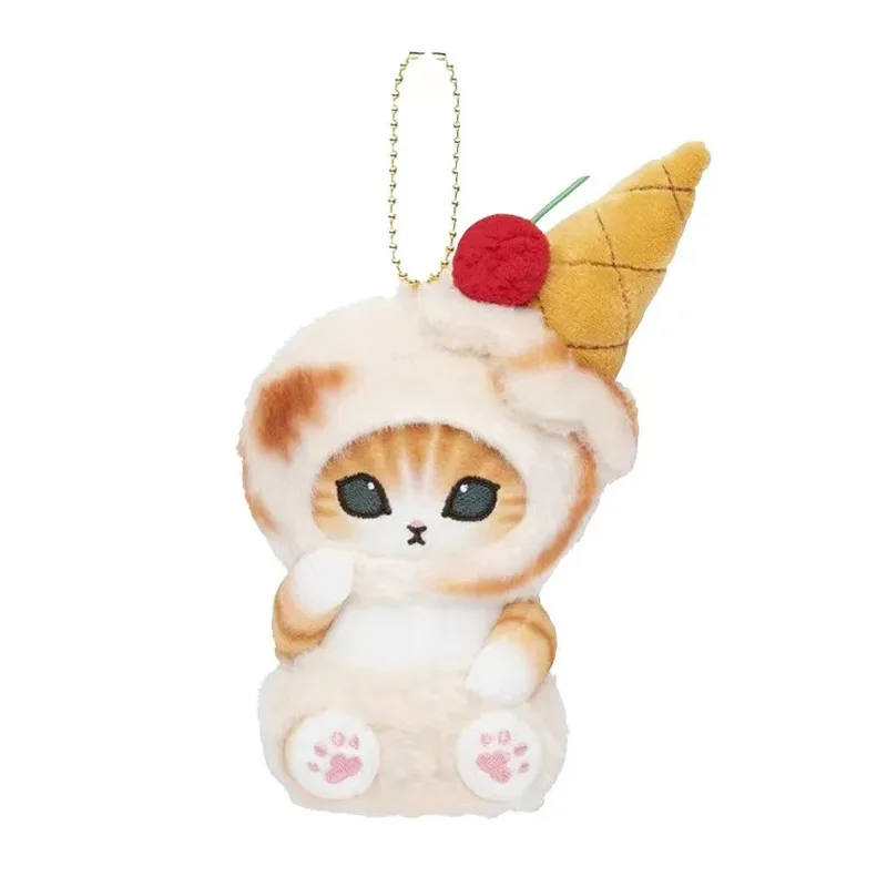 Kawaii Mofusand Shark Cat Japanese Ice Cream Series Plush Toys Keychain Backpack Cute Pendant Boys Girls Christmas Creative Gift plush keychain key chain plush toy backpack decoration