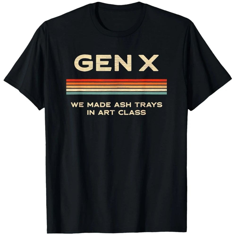 LocalMen's Funny Gen X Retro-Grafik-T-Shirt GENX Vintage Design Classroom Tray Quote Weiches, atmungsaktives Baumwoll-T-Shirt