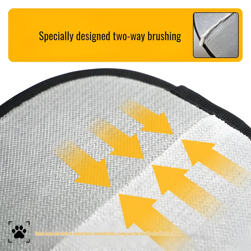 Pet Static Hair Removal Gloves Pet Hair Removal Gloves Dual Brush Static-Free Cat Cleaning Tool Efficient Stripping M