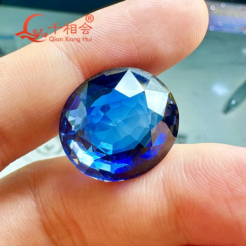 Big Lab Big Blue Sapphire Natural Cut Light Blue Oval Shape