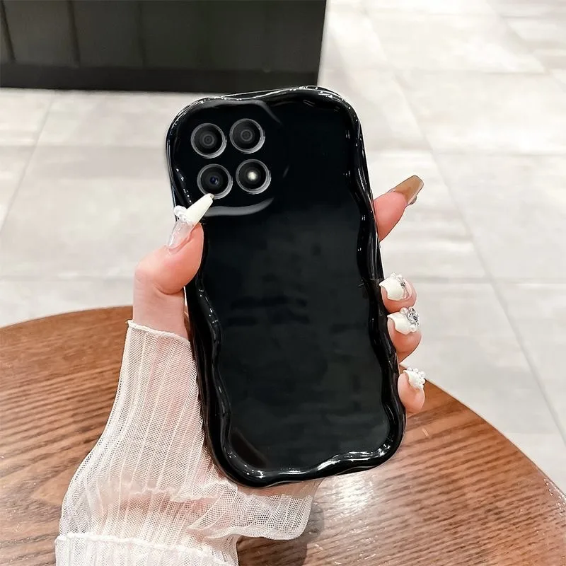 Enhanced Clear TPU Wave Design Anti-Fall Back Cover