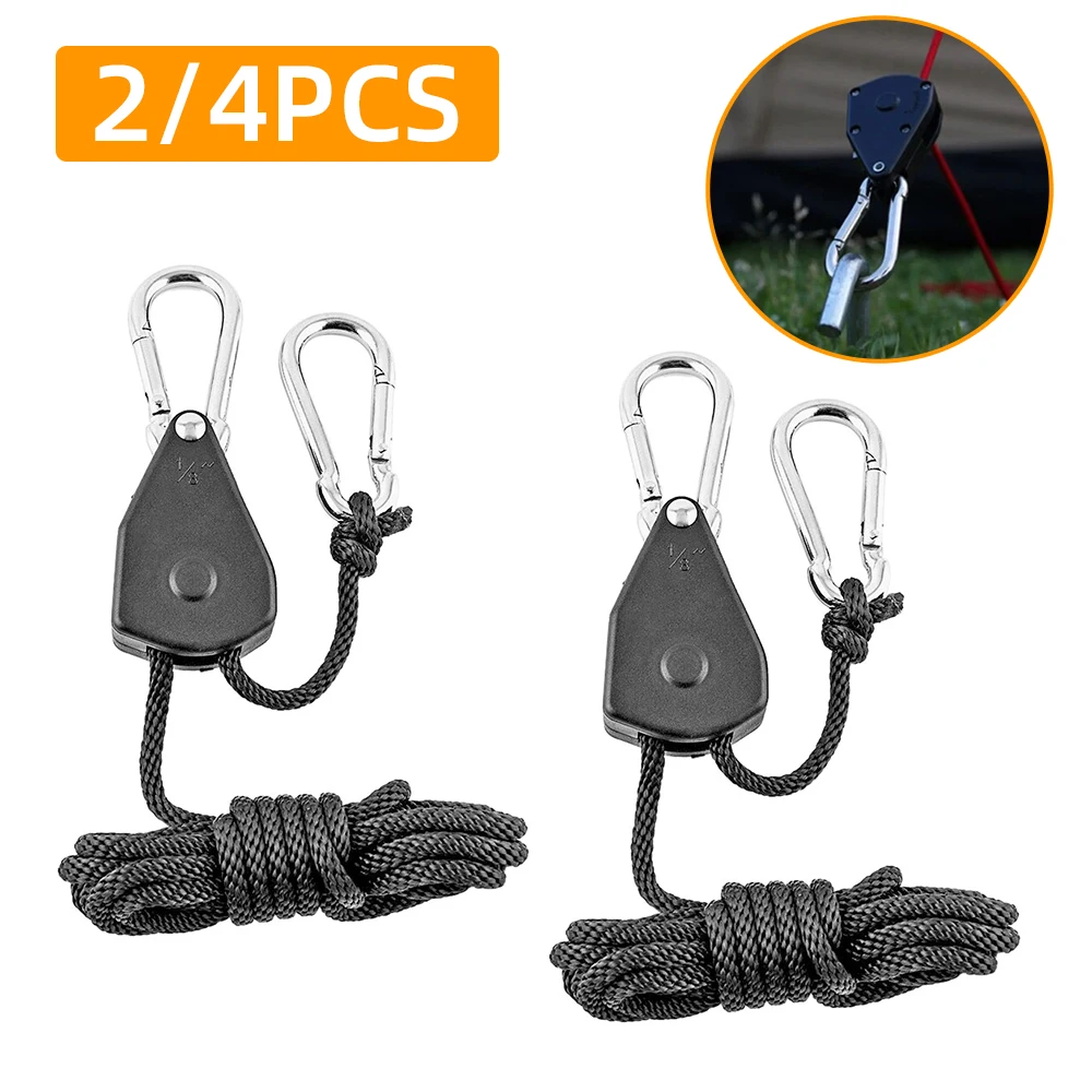 Verstellbares Hängeseil Für Lampen & Zeltbedarf - 2m/3m/5m Länge Mit Karabiner