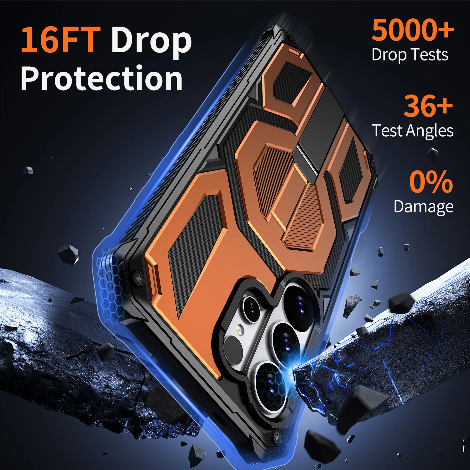 Enhanced Magnetic Metal Stand Armor Case with MagSafe Wireless Charging Compatibility