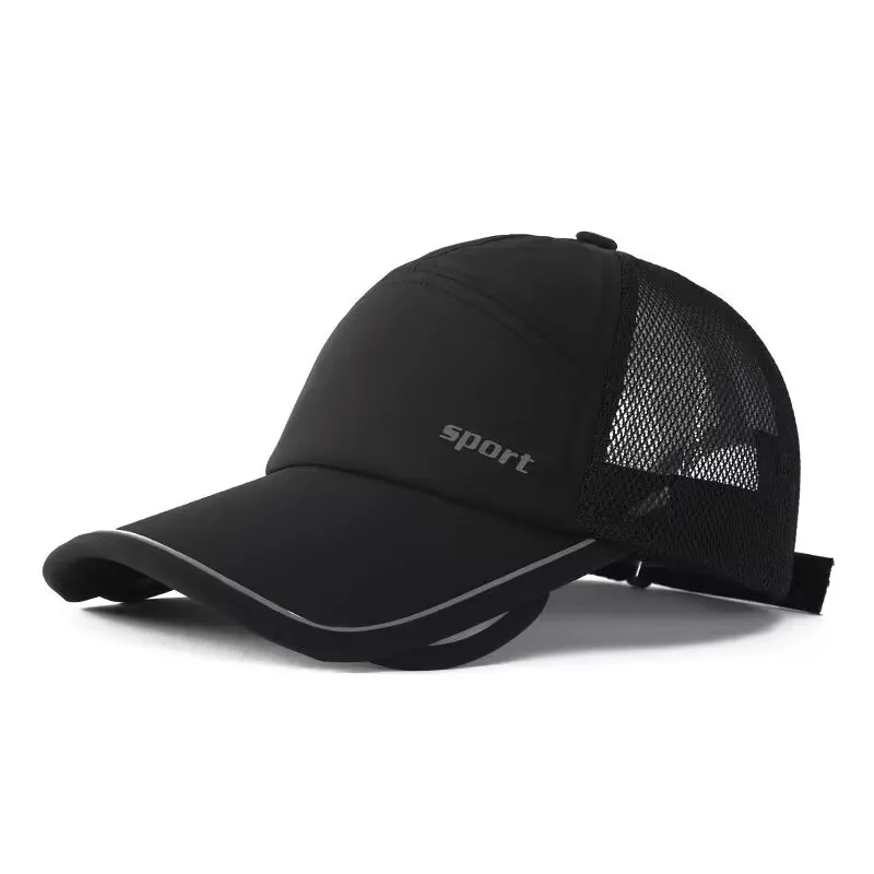 Men Summer Sun-Visor Hat UV Outdoor Breathable Sports Fishing Baseball Cap Male Large Brim Sunshade Trucker Headwear Gentlemen 3