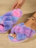 Msfilia Unisex Autumn Winter Large Size Velvet Fur Slippers Men Thin Bottom Anti Slip Indoor Shoes Women Warm Cotton Slippers 3