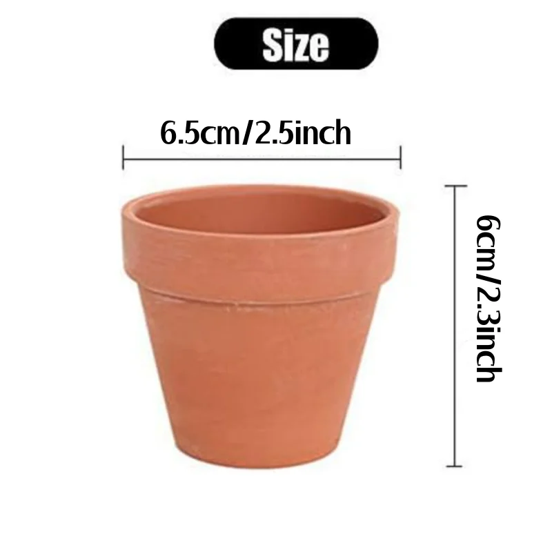 24 Piece Set of 2.5'' Terra Cotta Succulent and Cactus Planters with Drainage Hole - Ideal